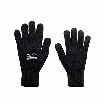 LUVA MALHA TRICOTADA SEM PIGMENTO PRETA CA36348 VOLK