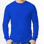 camiseta manga longa azul
