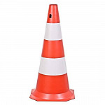 cone para sinalização branco/laranja plastcor