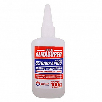 ADESIVO INSTANTÂNEO ALMASUPER ULTRA RÁPIDO EP401 100G ALMATA