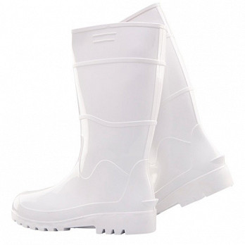 BOTA PVC CANO LONGO BRANCO SOLADO BRANCO CA 39204