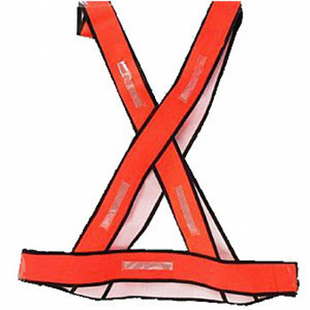 COLETE EM X LARANJA REFL. PRATA MAICOL