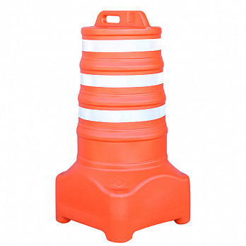 CONE BALIZADOR LARANJA BRANCO 114CM PLASTCOR