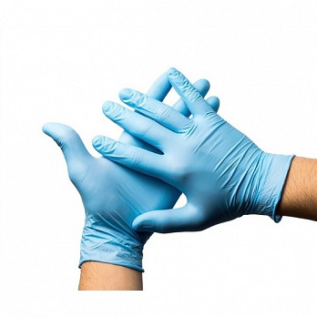 LUVA NITRÍLICA AZUL SEM TALCO CAIXA COM 100 DESCARPACK CA 31410
