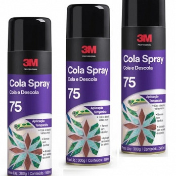 ADESIVO REPOSICIONÁVEL SPRAY 75 NACIONAL 3M 500 ml