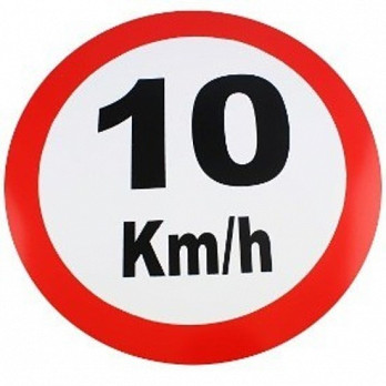 PLACA 10KM/H 30X30 PBN
