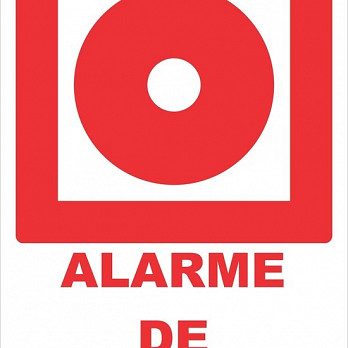 PLACA ALARME DE INCÊNDIO E2 15X20CM FOTOL PBN