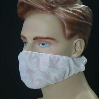 PROTETOR DE BARBA E BIGODE BRANCA TAMANHO G 100 UNIDADES JARC DESC