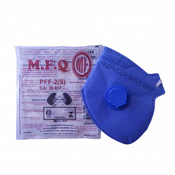 RESPIRADOR DOBRÁVEL PFF2 COM VÁLVULA AZUL CA36857 MFQ