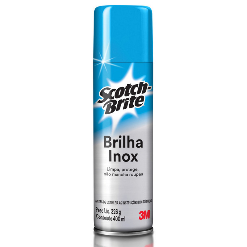 BRILHA INOX SPRAY SCOTCH-BRITE 3M 400 ml - Maringá Fitas - Distribuidor  Industrial 3M™